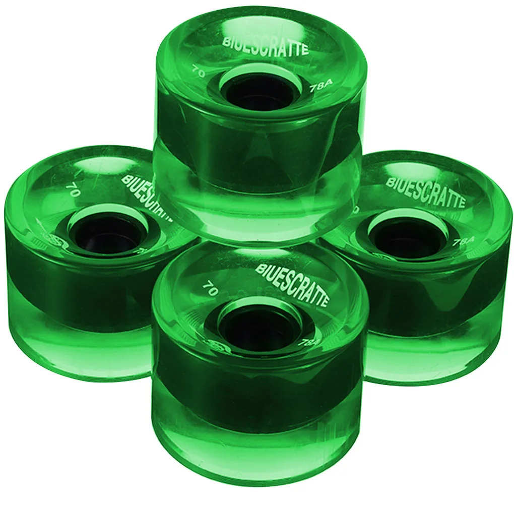 Rodas de skate PU com rolamento, patins, pneus Longboard, peças de substituição, 82A, 4 pcs por conjunto