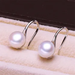 Fashion Pearl Earrings Genuine Natural Freshwater Pearl 925 Sterling Silver Pearl Stud Earrings For Women Jewelry Gift