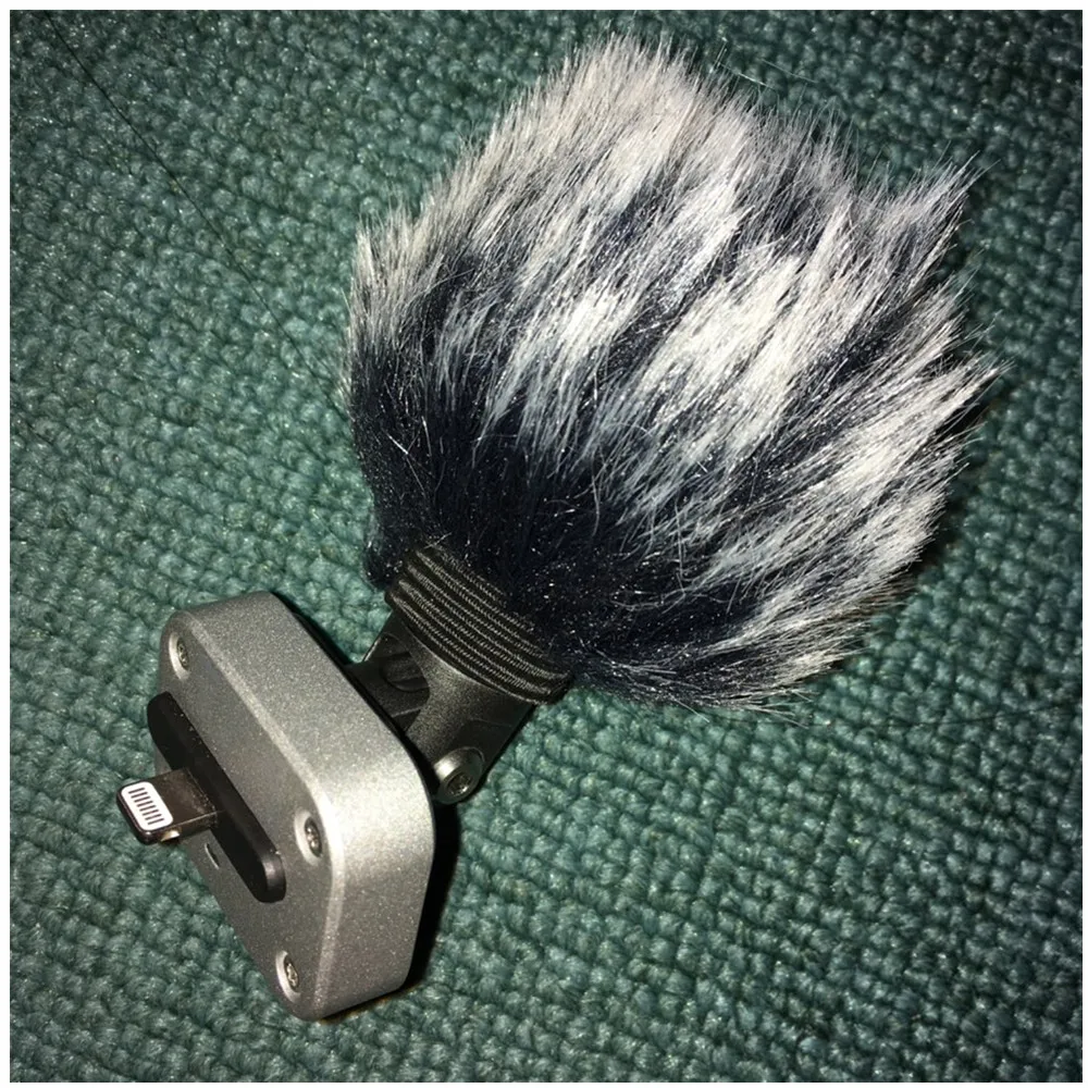 Parabrisas exterior de pelo Artificial para Shure MV88PLUS, Mantis azul, parabrisas de gato muerto para cubierta de micrófono