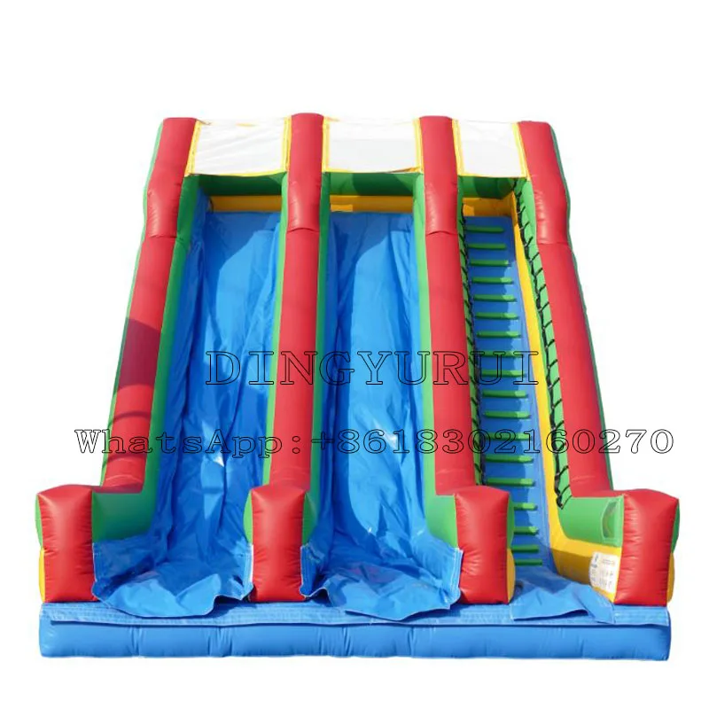 Double Lane Commercial PVC Inflatable Slide Outdoor Sports Game with Air Blower for Children and Adults