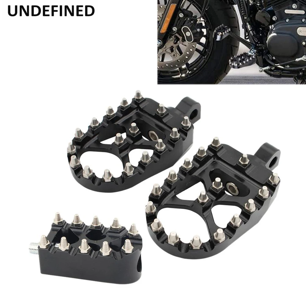 

MX Foot Pegs Motorcycle Front Rear Wide Footrests Shifter Pegs For Harley Touring Road King Dyna Fatboy Sportster XL883 Softail