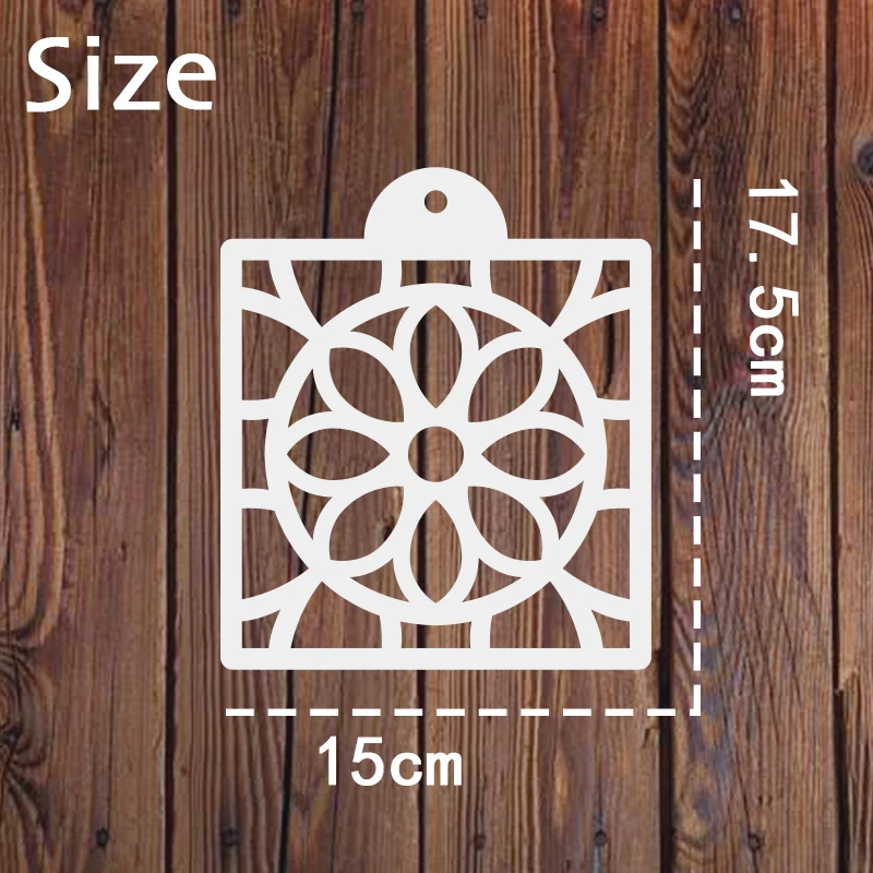 25Pcs/Set 6Inch Retro Mandala Totem Cake Stencil Template Lace Decoration Pad Strew Duster Baking Tool Waterproof Soft Plastic