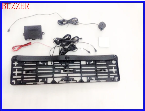 EU license plate frame parking sensor.plate number parking system without drill, buzzer alarm/LED/wireless for your choose