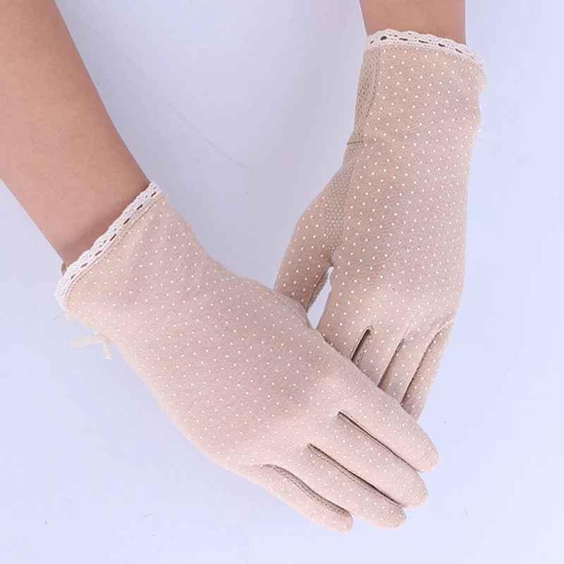 

Women Sun Protection Non-slip Glove Slip-resistant Sunscreen Gloves Summer/Autumn Women's Driving Gloves