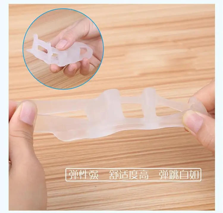 1Pair  Silicone Thumb Separation Orthosis Care Treatment Hallux Valgus  Toe Separator Divider Thumb Bunion Correction Protector