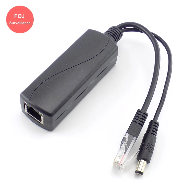 

2 Pieces 48V To 12V POE Splitter Connectors Adapter Cable Power Supply Data Transmission POE Injector Splitter For IP Camera