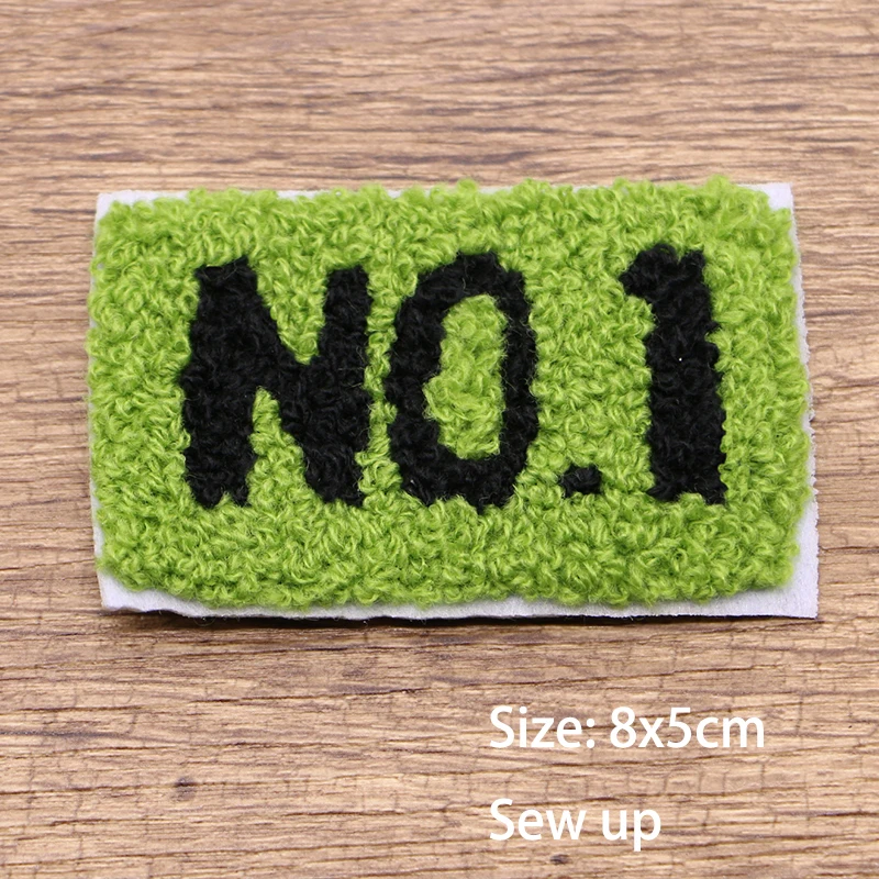 A S R B C P Alphabet NO.1 Rugby Chenille Icon Towel Embroidery Applique Patch For Clothing DIY Sew up Badges on the Backpack