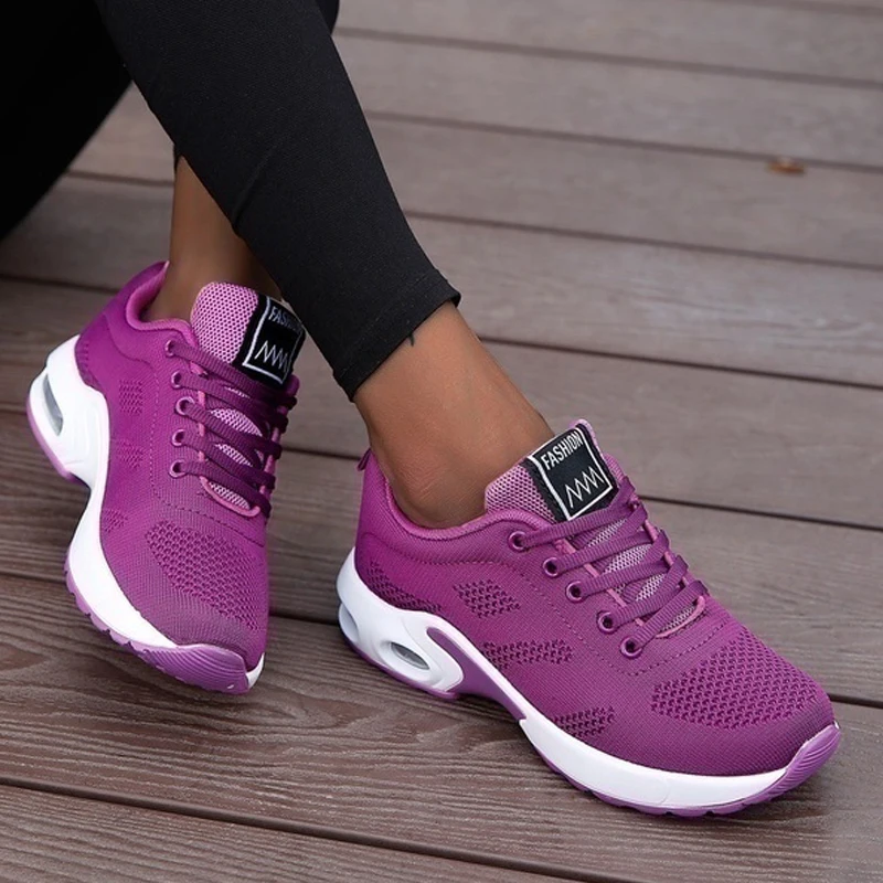 Zapatillas deportivas informales transpirables para mujer, zapatos ligeros para correr al aire libre, zapatillas de plataforma para caminar