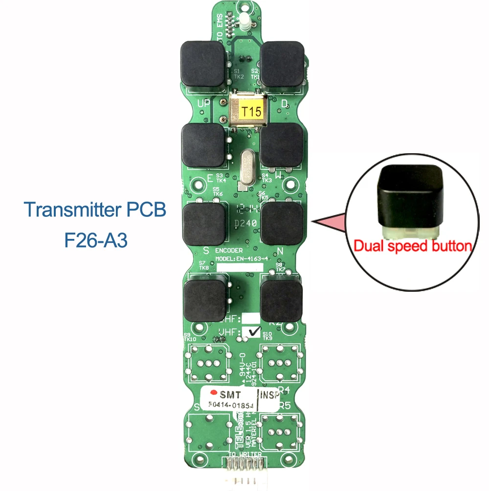 8 키 산업용 크레인 원격 제어 송신기 이미 터 PCB 또는 CPU 회로 보드 F26-A1 F26-A2