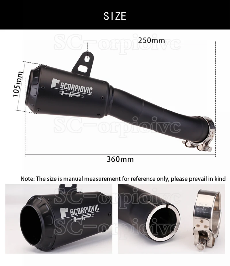 YZF-R3 YZF-R25 MT-03 Motorcycle Exhaust muffler Mid link Pipe Slip on Ak Laser Tail for Yamaha R3 R25 2014-2018 MT03 2016-2018