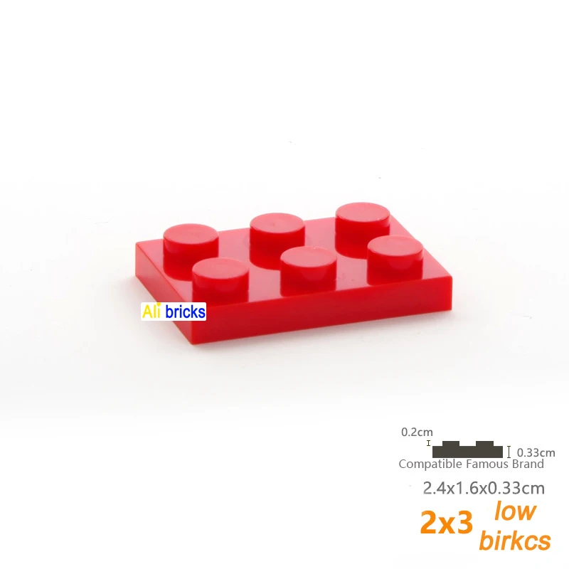 20pcs DIY Blocks Building Bricks 2X3 Educational Assemblage Construction 3021 Thin Figure Bricks For Children Compatible Brand