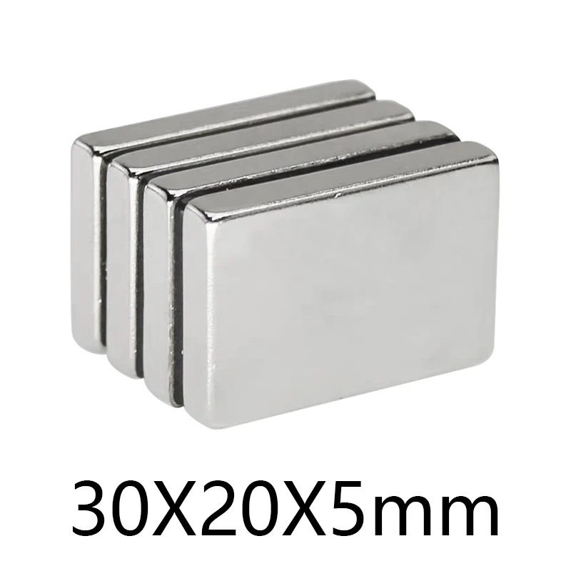 2~500PCS 30mmX20mm Bulk Sheet Neodymium Magnet 30x20x5 Block Powerful Magnets 30x20x5mm Permanent NdFeB Magnetic Magnet 30*20*5