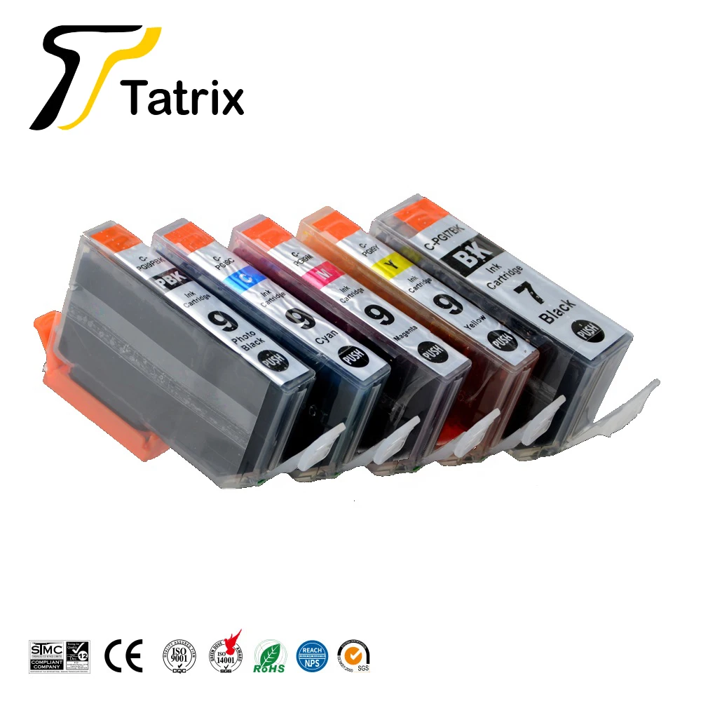 Tatrix PGI-7 PGI-9 PGI 7 9 PGI7 PGI9 Premium Color Compatible Ink Cartridge for Canon IX7000 MX7600 Pro9500 Printer