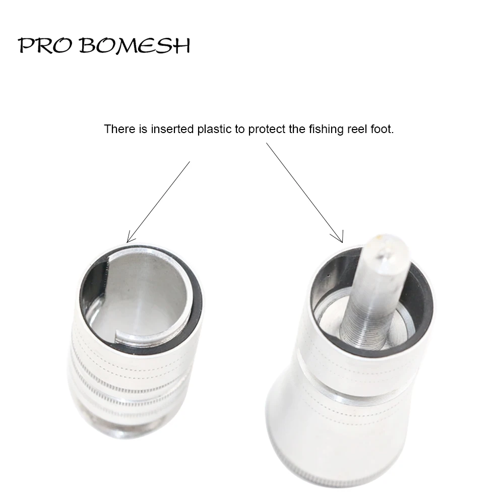 Pro Bomesh 1pcs Aluminum DIY Fishing Reel Seat Accessory Trim With 3 Ferrules DIY Fishing Rod Componnet