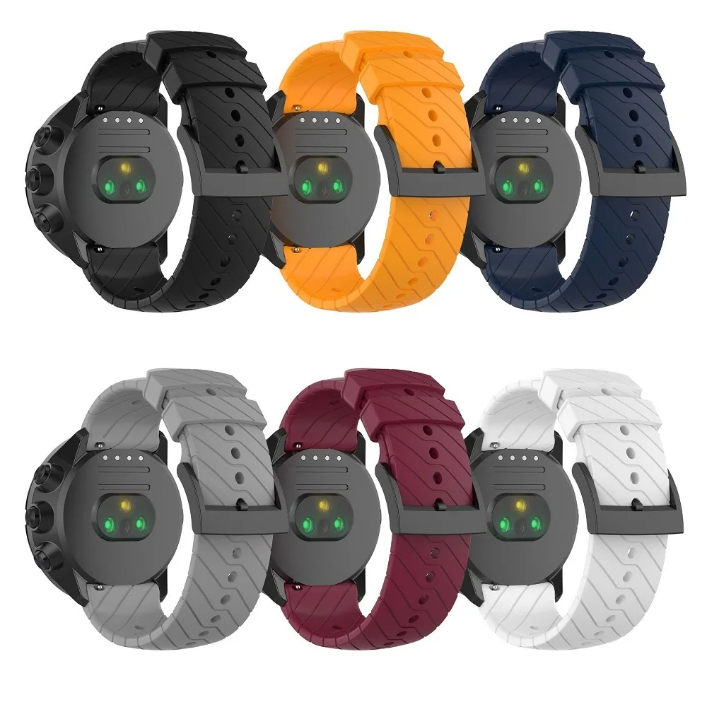 24mm Silicone Bracelet Accessories for Suunto 9/7/d5/spartan sport wrist hr baro Replacement Smart Watch Band for suunto 9 baro