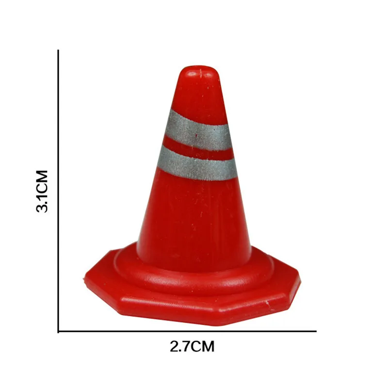 40pcs/set  Mini Traffic Cones Roadblock Road Parking Field Marker for Kids Racing Car Construction Theme Birthday Party Favors