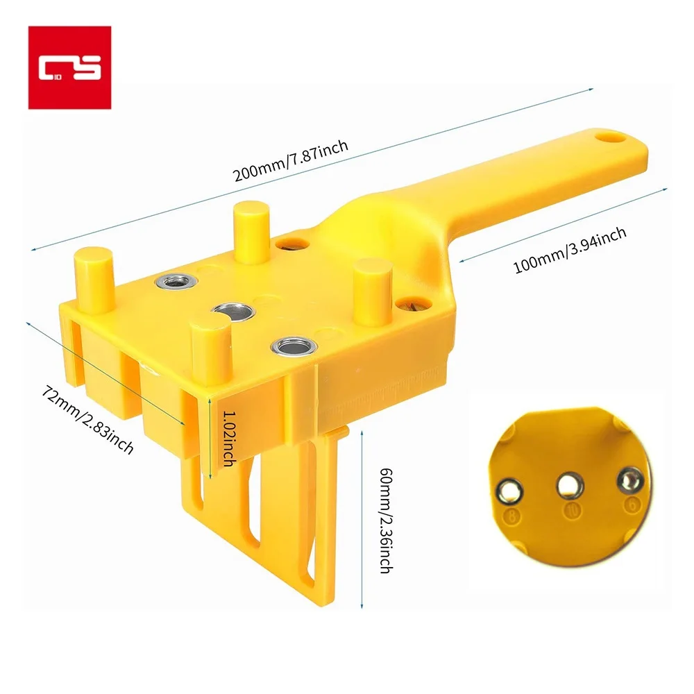 Wood Dowel Jig Drill Bit Quick Woodworking Pocket Hole Jig System 6/8/10mm Guide Hole Puncher for Carpentry Dowel Joints