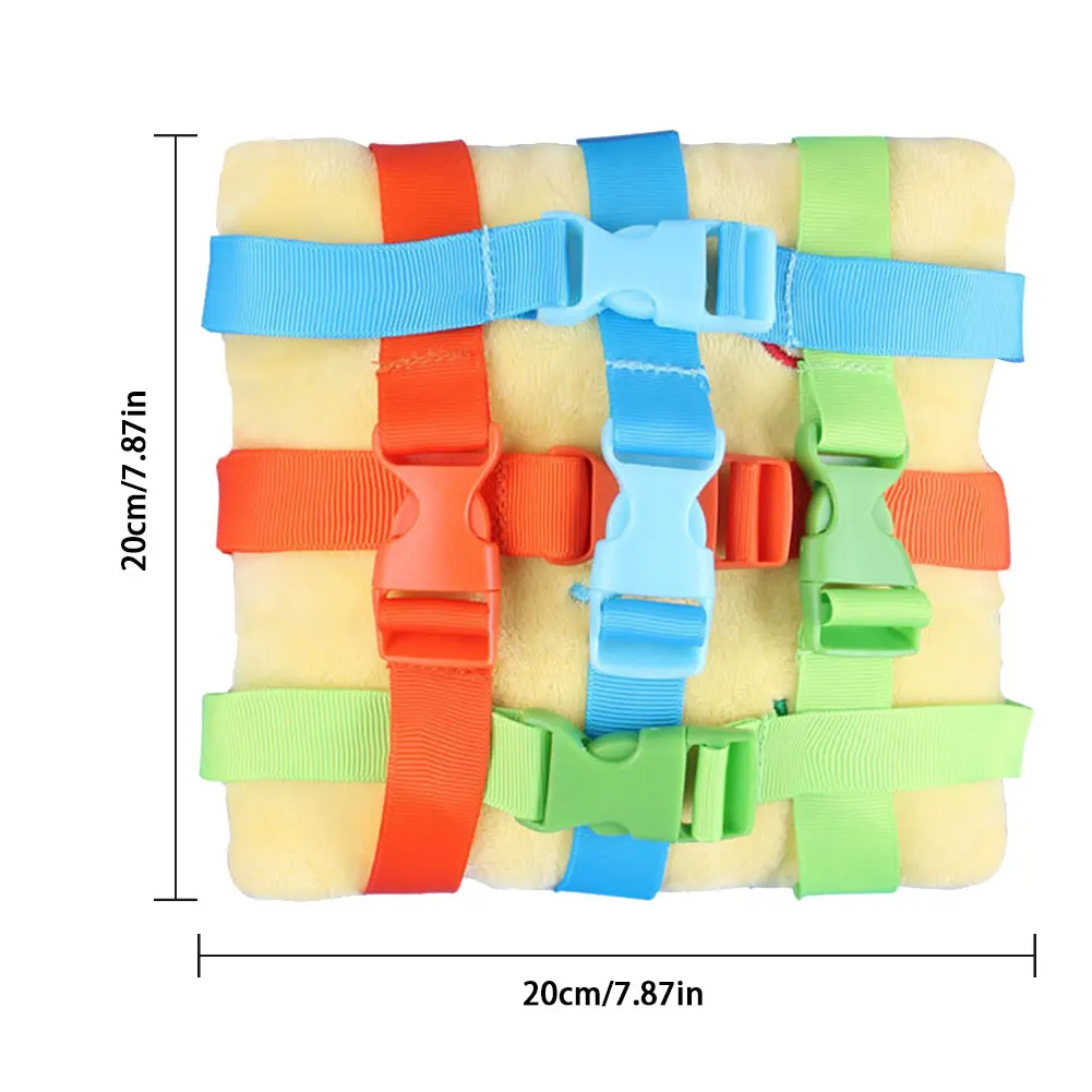 Crianças educação precoce fecho travesseiro buster quadrado com padrão simples brinquedo para crianças educação precoce brinquedo de aprendizagem