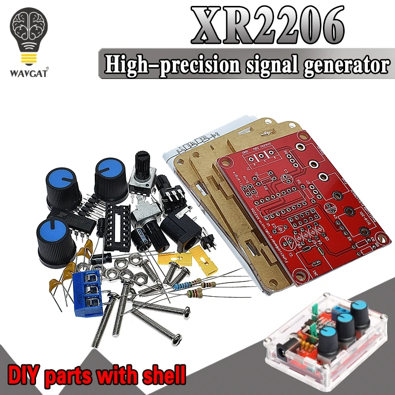 XR2206 funkcja generator sygnału zestaw do samodzielnego montażu sinus/trójkąt/kwadrat wyjście 1 Hz-1 MHz Generator sygnału regulowana amplituda częstotliwości