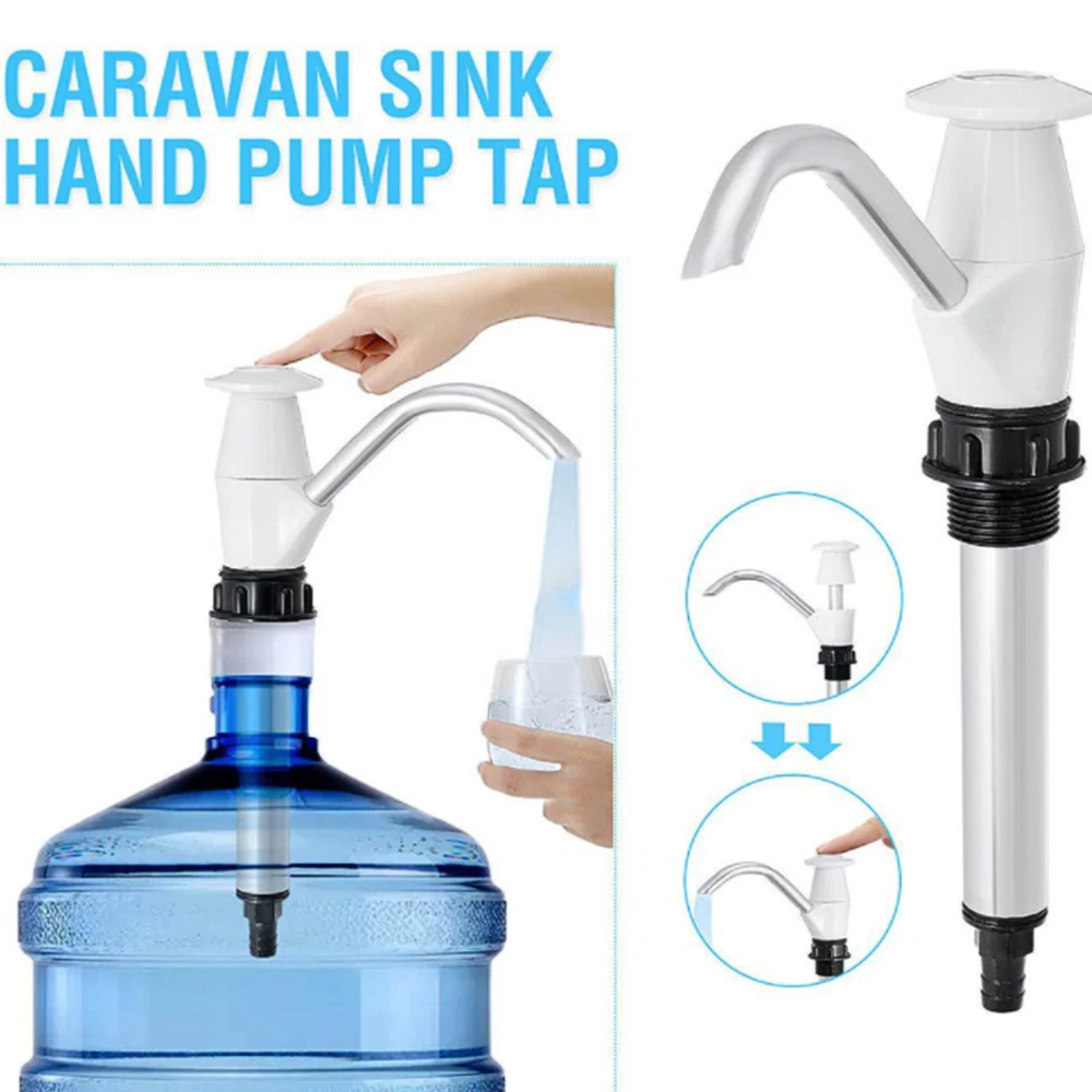 

Portable Hand Pump Faucet Trailer Drinking Dispenser Camping Replacement Aluminum Tube Manual Water Bottle Pumping Faucet