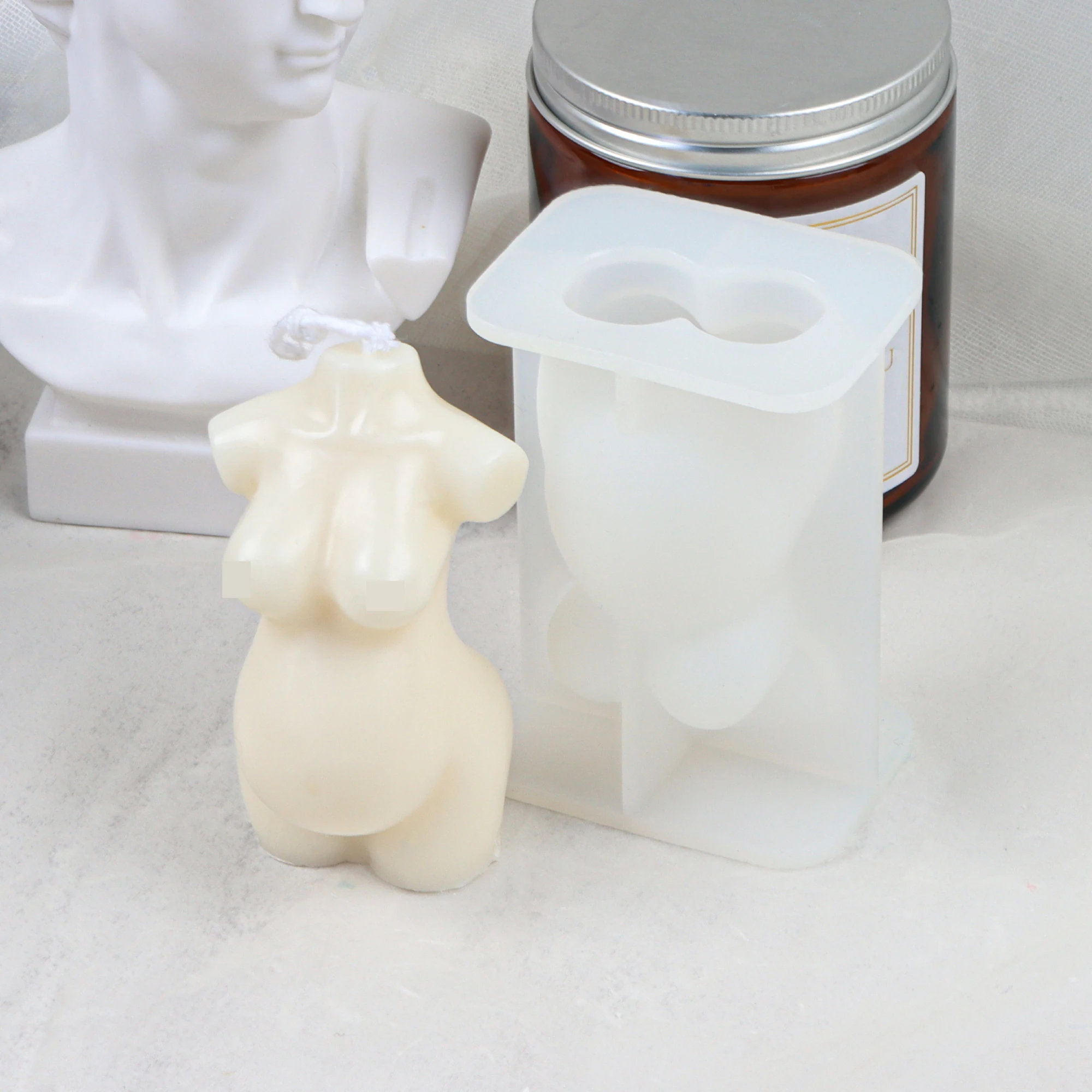 3D Sexy kobieta świeca silikonowa foremka 3D pulchna kobieta dla robienie mydła forma odlewnicza z żywicy epoksydowe DIY ozdoby tatuaże do ciała do