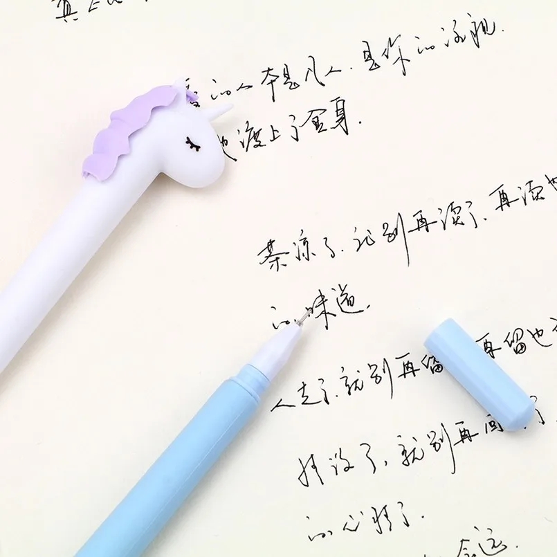 Cartoon Girl Heart Candy Unicorn Pen Cute Soft Rod Pen Students Writing Wholesale