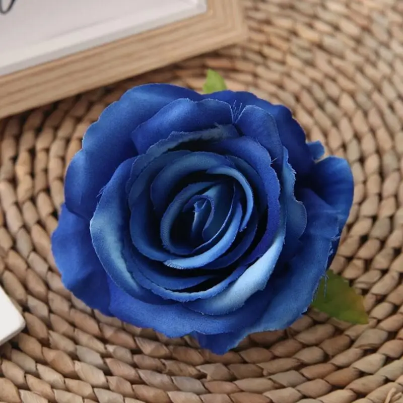 10cm Silk rose 9 colors flower headpiece wedding party home decoration DIY wreath scrapbook gift box craft LX9204