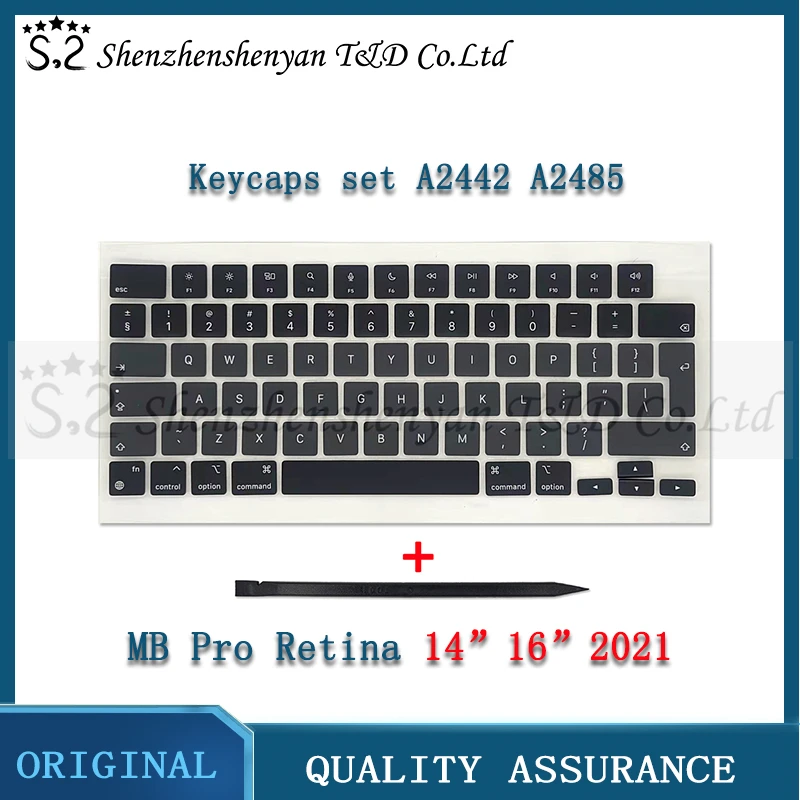 New A2442 A2485 Keycaps US/UK/French/German Keys Key Cap Set for Macbook Pro M1 Pro Max Retina 14