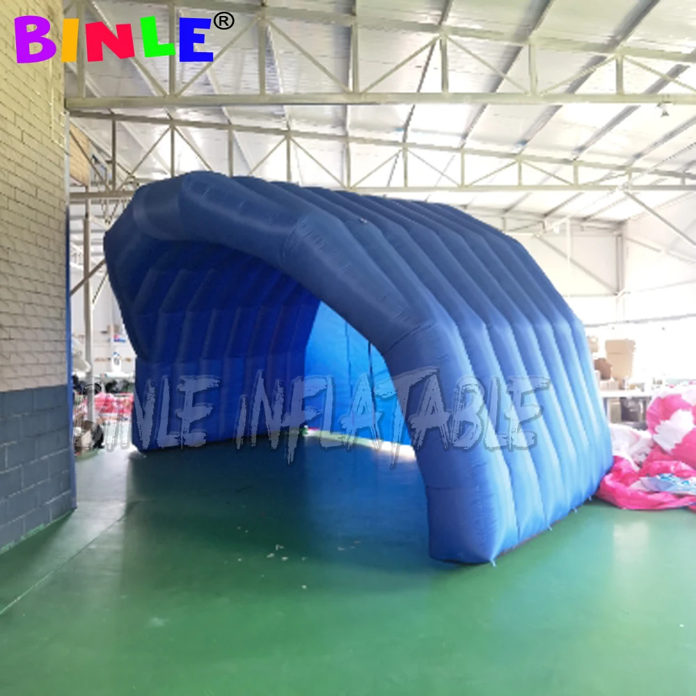 New product 6x3x3.5meters mini blue inflatable event shelter tent/outdoor inflatable stage cover/music event marquee for sale