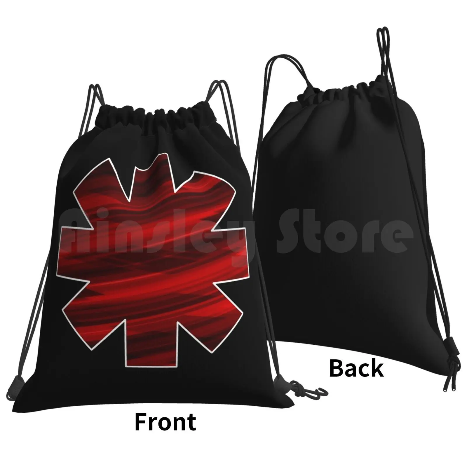 Hot Red Music Backpack Drawstring Bag Riding Climbing Gym Bag Music Bands Band Band Band Band Band Hot Topic Hot Topic Band