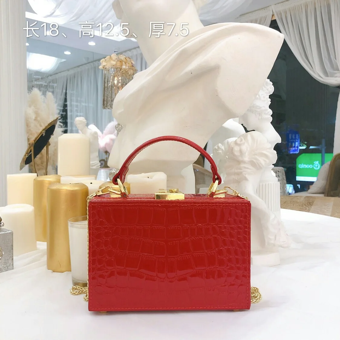 Crocodile Pattern pu Leather Lady Handbags Retro Rectangular Box Bags Design Women pouch Messenger crossbody Bags Small Tote Bag