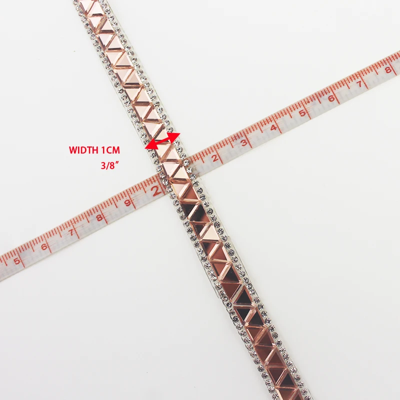 1 Yard Hot Fix Rhinestone Glass Ribbon Crystal Motif Trim Tape Heat Transfer DIY Trimming Decorative Clothing Accessories YY105