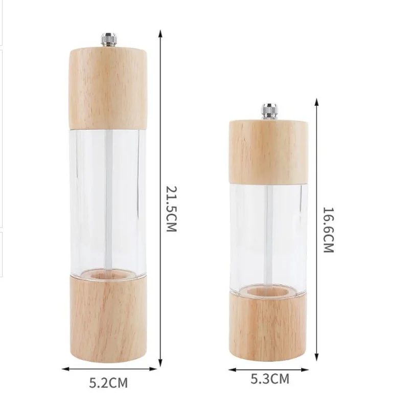 20Pcs 6/8 Inch Salt and Pepper Grinder Set Wood, Manual Salt and Pepper Grinder Wooden Shaker for Sea Salt Black Pepper Spice