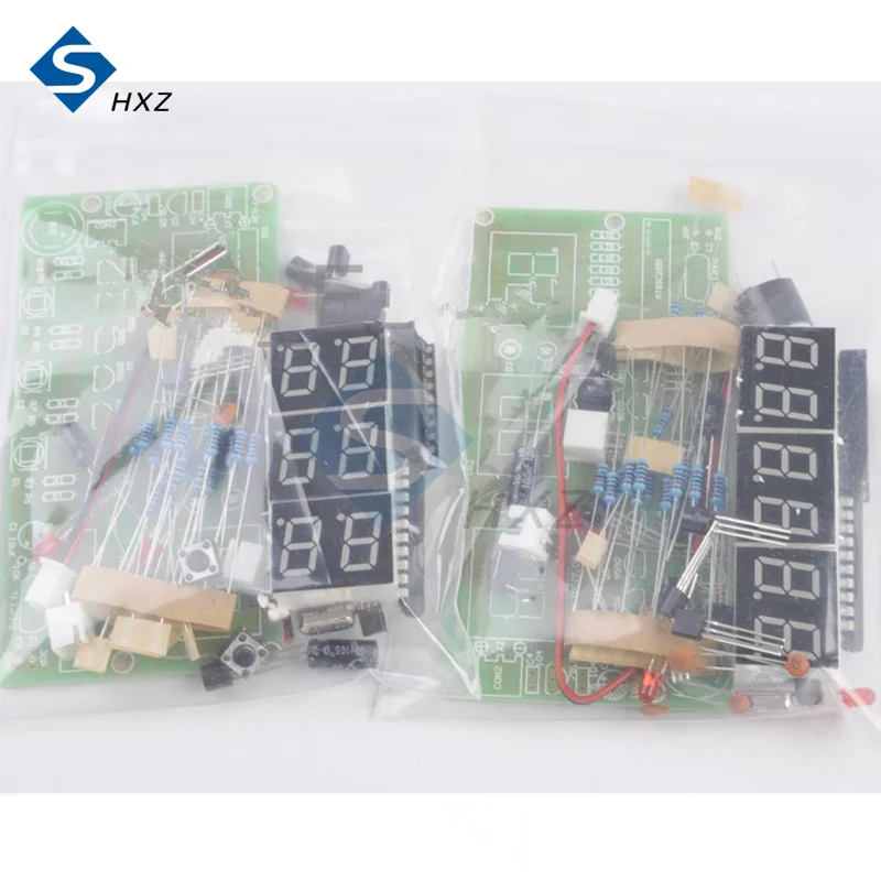 C51 Digital Electronic Clock with Buzzer Learning Suite Six 6 Bits Electronic Parts and Electronic Components DIY Kit