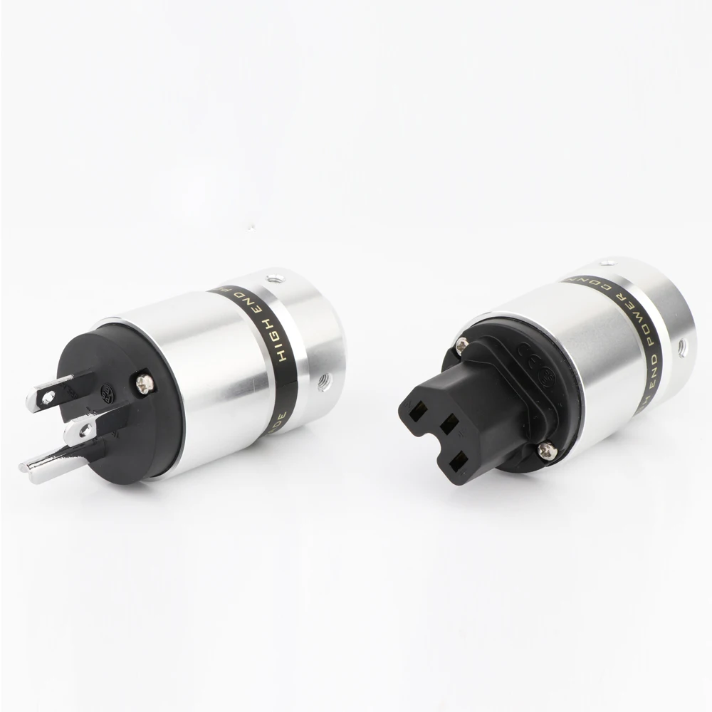 Paar Hi-End Rhodium/Gold/Rot ver kupfert uns Netz stecker Stecker iec Buchse DIY Netz kabelst ecker – Detail 10