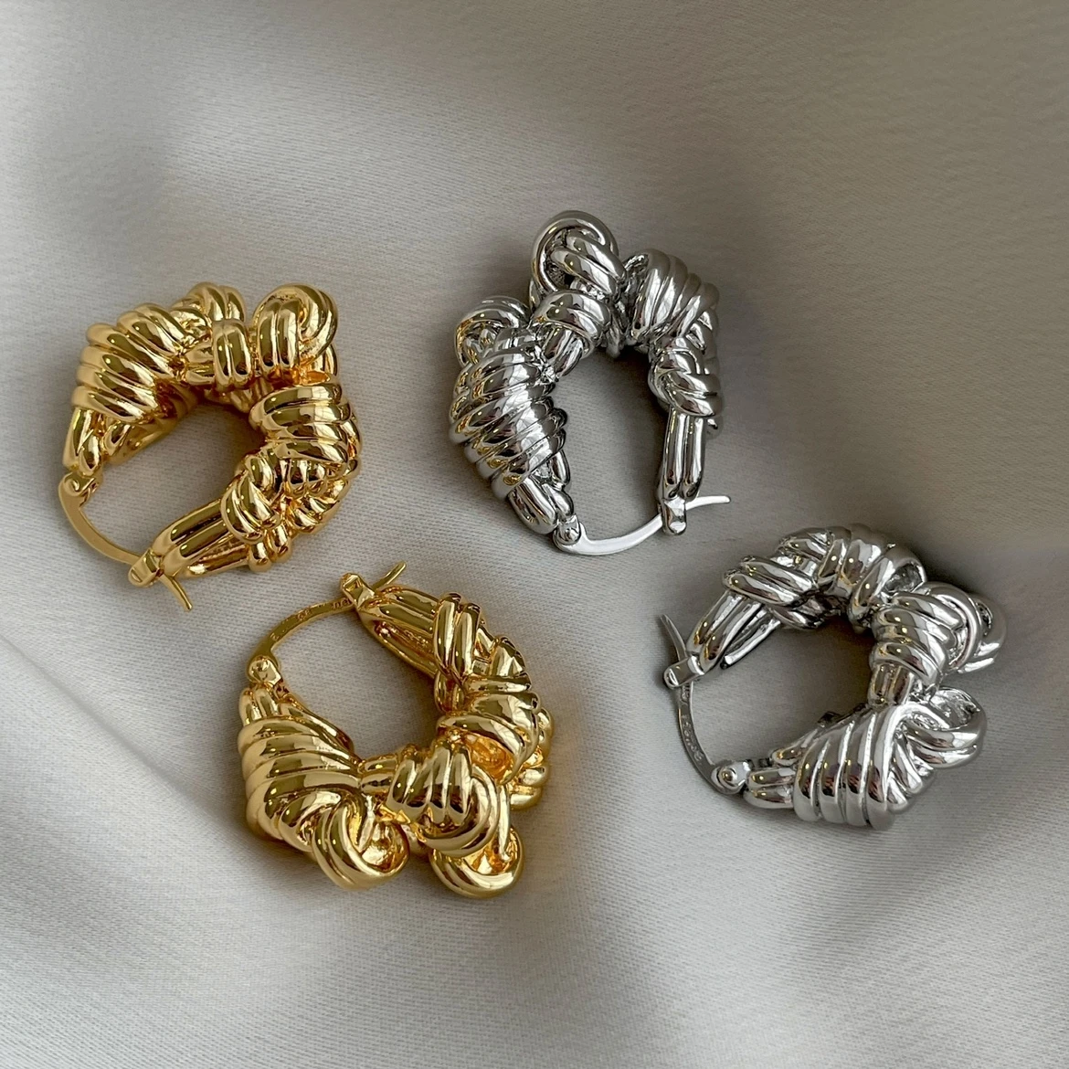 

Серьги-кольца женские из латуни с 18-каратным золотом, Ювелирное Украшение для вечевечерние в стиле бохо, подиумное вечернее платье, редкая к...