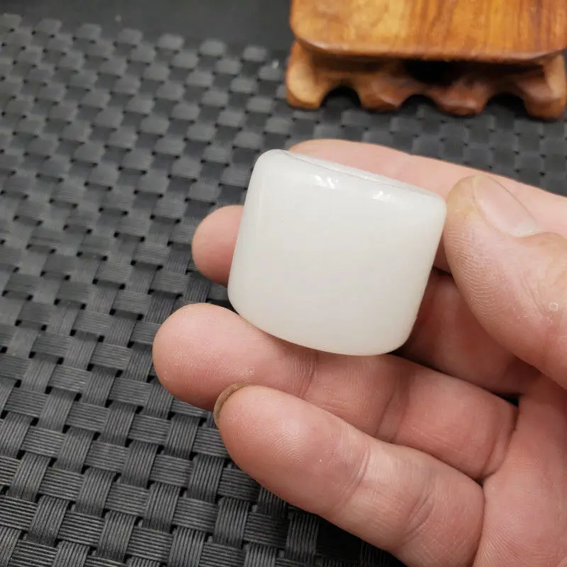 Natural White Jade Wide Rings Men Women Fine Jewelry Genuine Certified Jades Stone Ring Fashion Accessories Jewellery Gifts Male