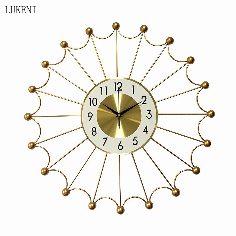 Wall Clock Modern Minimalist Creative Clock Ferris Wheel Iron Clock Living Room Wall Decoration Light Luxury Art Wall Table