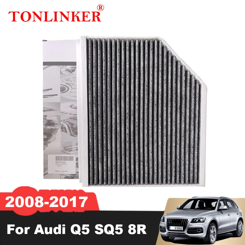 TONLINKER Cabin Filter 8K0819439A For Audi Q5 8R 2008 2009 2010 2011 2012 2013 2014 2015 2016 2017 SQ5 Car Accessories All Model