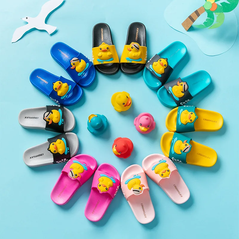 Zapatillas de casa impermeables para niños y niñas, zapatos de pato impermeables, transpirables y antideslizantes, novedad de 2024