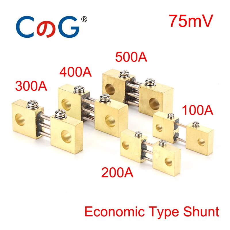 

FL-19B Shunt 100A 200A 300A 400A 500A 600A 1500A 75mV Welding Machine Brass Resistor DC Shunts For Current Analogue Panel Meter