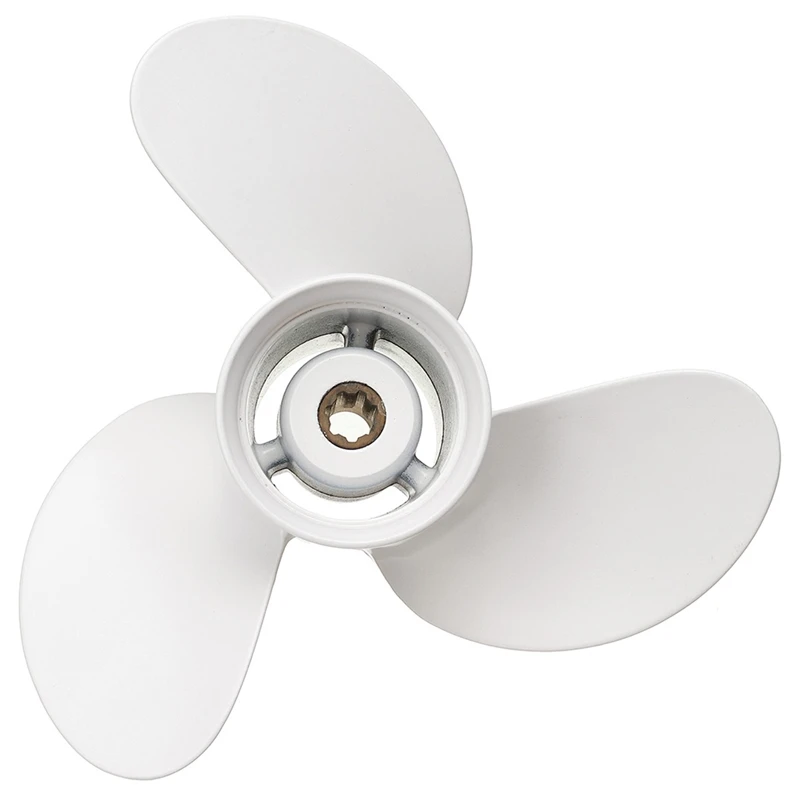 Boat Propeller 6G1-45943-00-El 8 1/2 X 7 1/2 For Yamaha Outboard Engine 6-8Hp Aluminum Alloy 3 Blades R Rotation 7 Spline Tooths