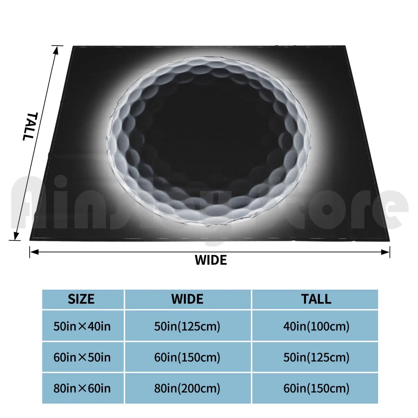 Golf Ball Event Horizon In Deep Space Blanket Super Soft Warm Light Thin Space Frontiers Worlds New Worlds Golf Rim