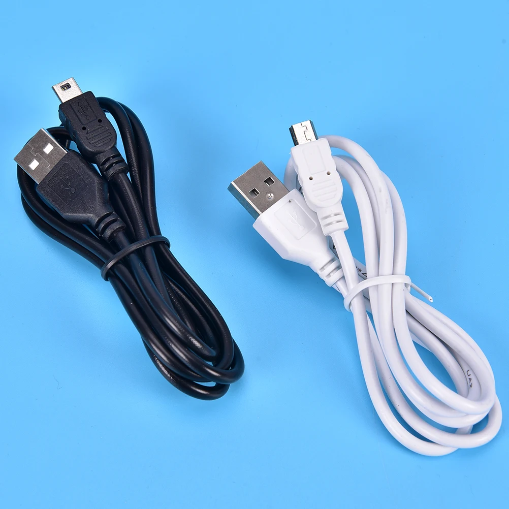 1m Long MINI USB Cable Sync & Charge Lead Type A To 5 Pin B Phone Charger