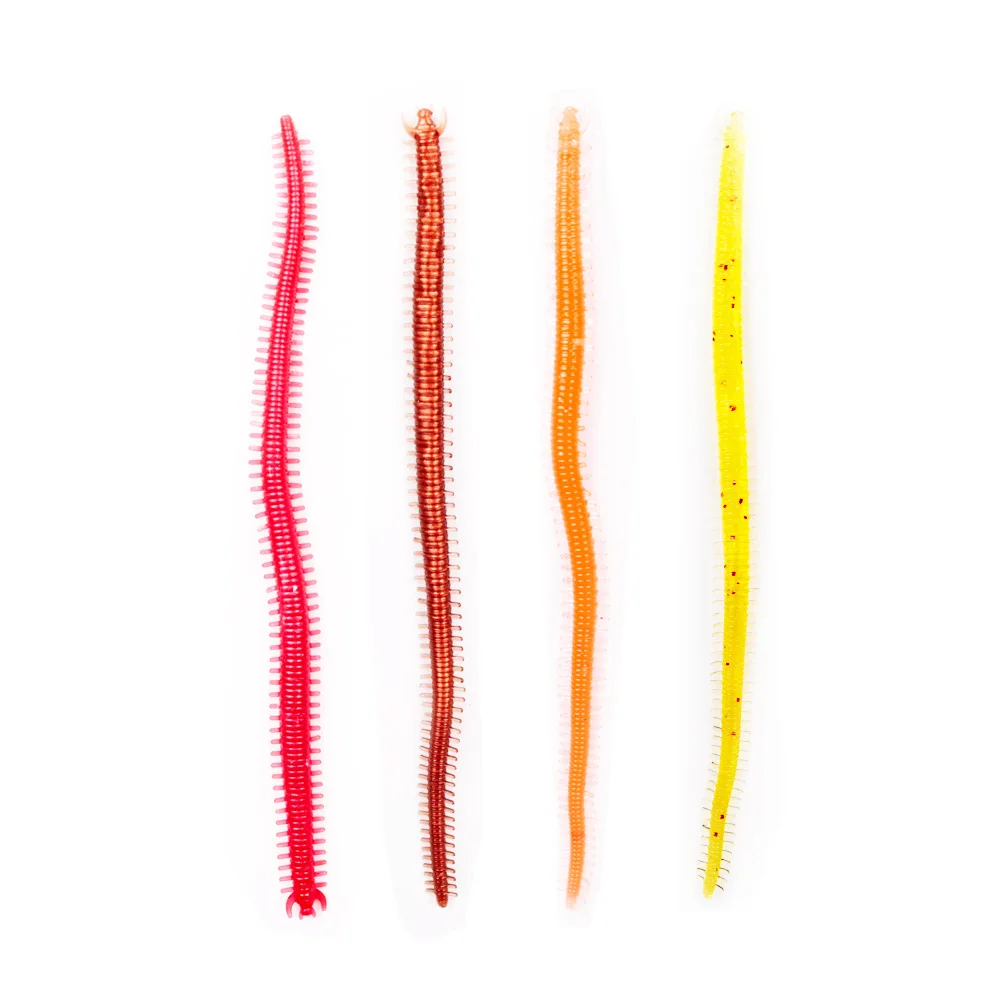 10Pcs/lot Sea Worms Earthworm Soft Fishing Lures silicone bait 12.5cm/1.6g Soft Bait Lifelike Sea Sandworm Fishing Takcle