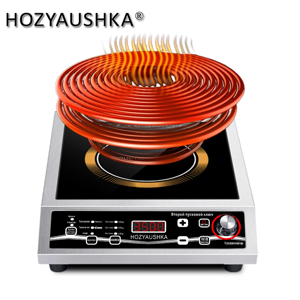 3500W high power induction cooker stainless steel knob induction cooker anti-scratch and anti-rubbing commercial induction