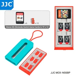 JJC 18 Slots Game Cards Case Holder Wallet for Nintendo Switch Portable Micro SD TF Card Hard Shell Box Micro sd Accessories