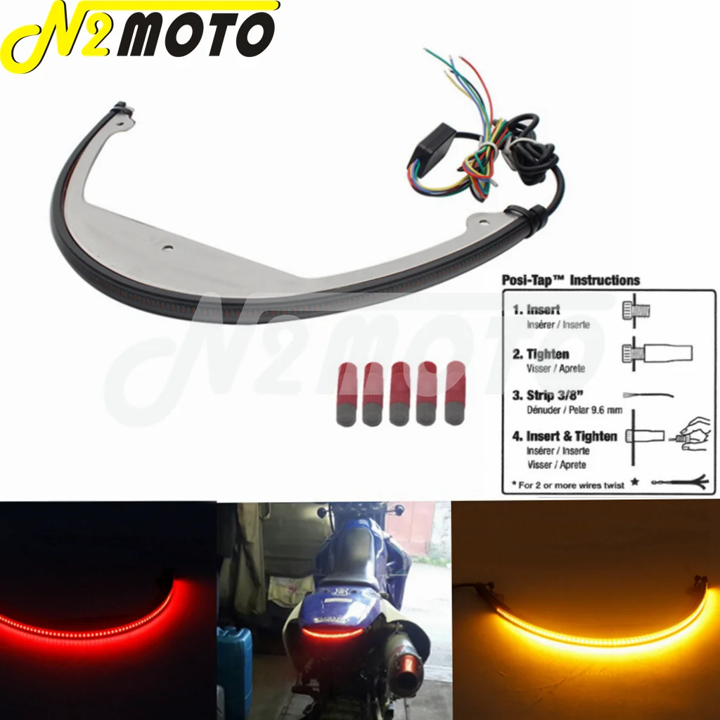 LED Motorcycle Light Bar Strip Tail Brake Turn Signal Light For Suzuki Boulevard M109R / M90 2006-2018 Brake Rear Tail Light