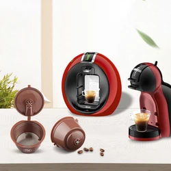 iCafilas For Dolce Gusto Reusable Crema Coffee Capsule Cappuccino Filters Compatible with Nescafe Dolci Gusto Machine