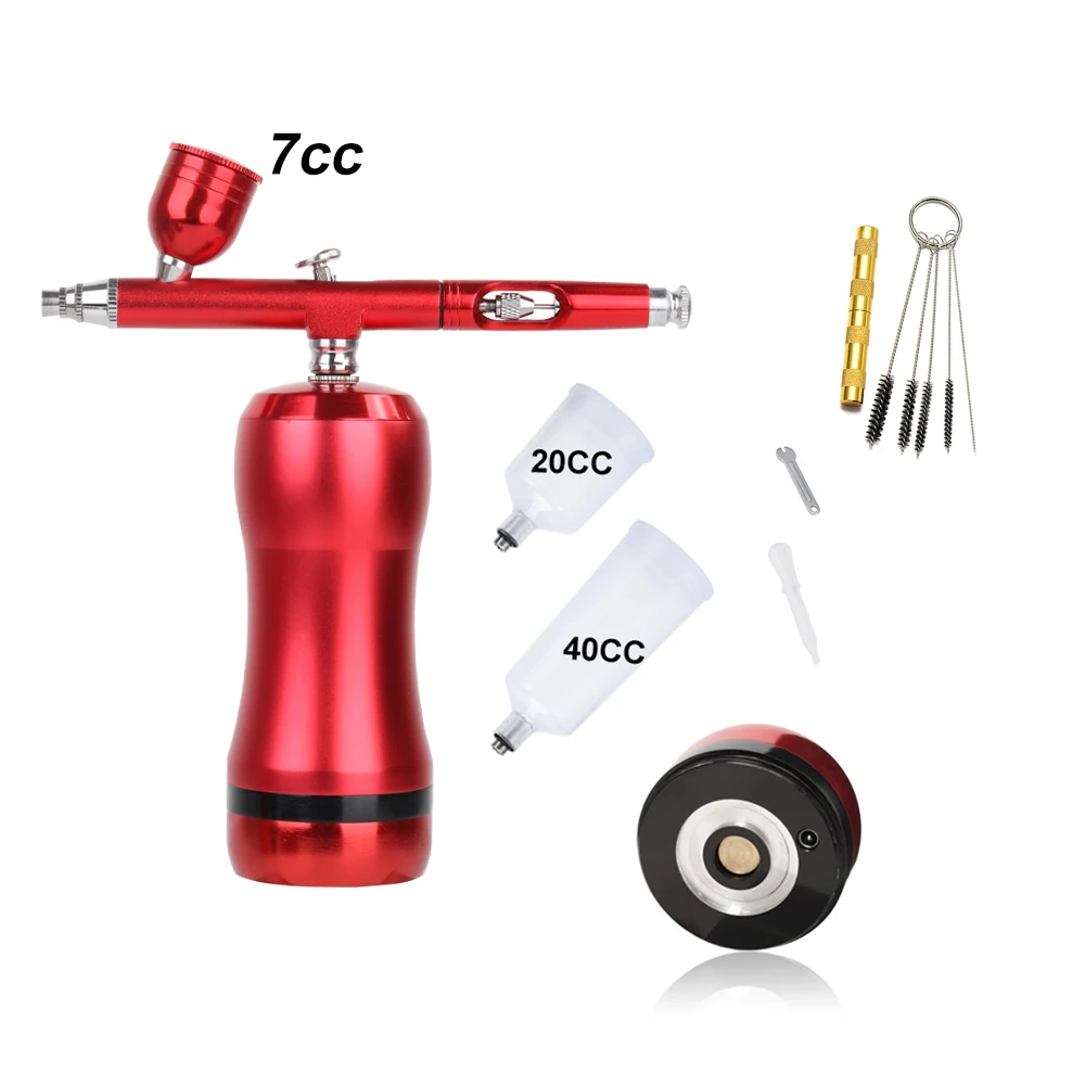 Kit de aerógrafo com compressor, partida automática, parada, portátil, elétrico, mini bateria, bomba de escova de ar, pistola de impressão spary